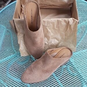 Lucky Brand Tan Mules with Chunky Heel